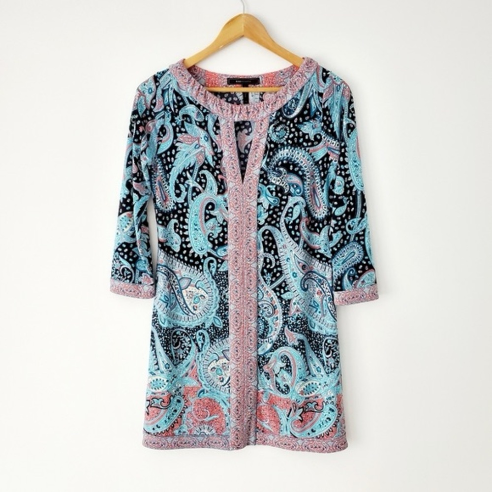 BCBGMaxAzria Avila Paisley Mini Shift  Dress
